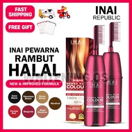 INAI PEWARNA RAMBUT HALAL - HENNA HAIR COLOUR 5 IN 1 INAI REPUBLIC (8 WARNA PREMIUM) HENNA DYE HAIR