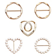 yu 5Pcs Garment Fasteners Clip Adjustable Clothing Waist Cincher Buckles for Women