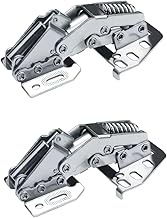 RV Cabinet Wardrobe Hinges, Cabinet Door Hinges Non-Perforated Hinges for Camper Trailer, Damping buffers, Soft Close Hydraulic Spring Loaded Hinge (2 pcs)