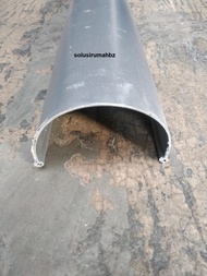 1 meter TALANG BULAT 3 inch pakan ayam 05235230 PARALON 1/2 BULAT pipa pvc kandang plastik talang ai