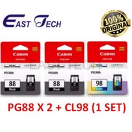 CANON PG88 PG 88 PG-88 BLACK INK  CL98 CL 98 CL-98 COLOUR INK CARTRIDGE (1 SET)