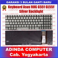 Asus ROG G551 G552 GL552 GL552J GL552JX G58VW G771 GL551 GL551J GL552 GL742VW Silver Backlight Keybo