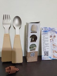 全新 精緻鈦ONE戶外型環保餐具(湯匙+叉子) 純鈦餐具