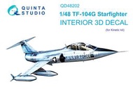 ㊣ Quinta Studio 1/48 TF-104G 美軍戰機 Kinetic 3D立體浮雕水貼 QD48202