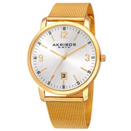 Akribos XXIV Mens Basic Bracelet AK858-YG Jam Tangan Pria Analog