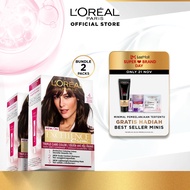 (PAKET HEMAT ISI 2) LOreal Paris Excellence Creme Triple Care Hair Color #4 Brown (Cat / Pewarna Ram