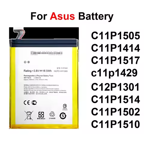 Tablet Battery High-Efficiency C11P1510 C12P1301 C11P1514 0-6560mAh For Asus Memo For Zenpad 8.0,z8 