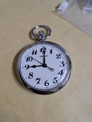 SEIKO 7C11銀色石英懷錶