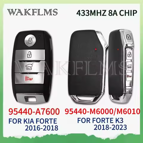 For KIA Forte K3 2016-2023 433MHz 8A Chip Smart Key 95440-A7600 95440-A7800 95440-M6000 95440-M6010 