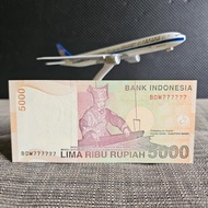 uang 5000 imam bonjol solid 777777 baru unc 2014 BOM