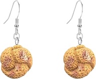 Cute Fake Bread Earrings Fun Resin Baguette Slice Dangle Earrings for Women Unique Novelty Simulated