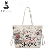 Foxer tote bag for women with zipper Lady commuter large bag
