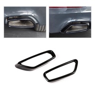 1Pair Tailpipe Trim Frame Tailpipe Silencer Exhaust Pipe Trim Car Parts Accessories for 18-21 BMW Ne