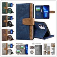 Samsung Galaxy A71/A51/A31/A21S/5G Flip Cover Case Card Leather Case Protective Case Phone Case Men's Skin Feel Contrast Color Flip Phone Case