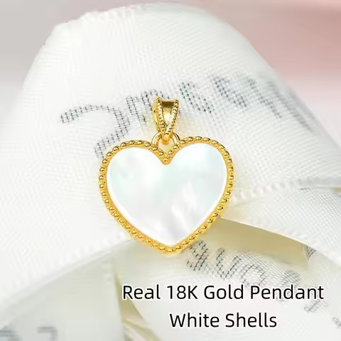 Real 18K Gold Heart Pendant Necklace Genuine AU750 Natural Red Agate Pendant Simple Fashion Fine Jew