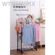 【new】✗✜℡Double Pole Clothes Rack Hanger Drying Rack Shoes Towel Rack Rak Baju Besi Rak Ampaian Penyidai Baju Stainless S