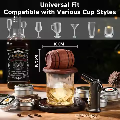 Whiskey Smoking Set Traditional Cocktail Smoking Device Suitable For Cocktails And Vodka An Ideal Gi