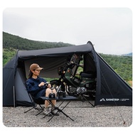 ShineTrip 05 Tunnel Tent Camping Tent, Wide 3-Door Tent with Separate Bedroom