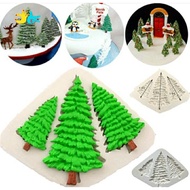 Silicone mold shaped like 3 pine trees