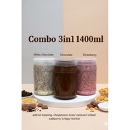 [Combo Perisa 1400ml] Cocojar Chocolate Homemade Viral Dessert Coklat Premium Meleleh Kudapan Snack 