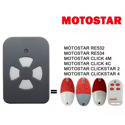 Newest MOTOSTAR CLICK 4M CLICK 4C CLICKSTAR 2 CLICKSTAR 4 RE532 RE534 Clone Remote Control 433.92MHz