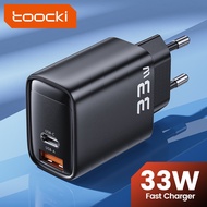 Toocki 33W Portable Charger Dual Port Mini USB Type C Adapter PD QC 3.0 Fast Phone Charger Wall Adap