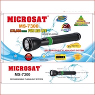 Torchlight/ Lampu Suluh Microsat ( MS-7300 ), 3 Batteries One Japan, Rechargeable, 2×SC 2000 mah Bat