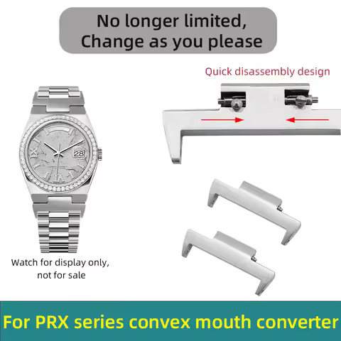 12MM For 1853 Tissot PRX Strap Connector PRX Stainless Steel Adapter Convex Interface Super Player C