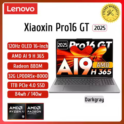 New Lenovo Xiaoxin Pro 16 GT AI7-350/860M AI9-365/880M 32G+1TB 16inch 2.8K 120Hz OLED Screen Noteboo