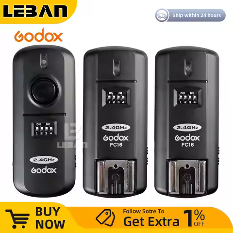 Godox FC-16 2pcs Receiver 16 Channel 2.4G Wireless Studio Camera Speedlite Flash Trigger Studio Flas