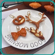 APPEAR Bread Key Ring, Alkaline Water PVC Simulated Food Keychain, Novelty Handmade Hand Croissant M