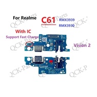 For Realme C63 4G With IC USB Board Charger Charging Dock Port Connector Flex Cable For Realme C61 R