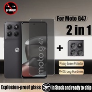 2 in 1 Moto G47 Privacy Tempered Glass Anti-Spy Screen Protector For Motorola G06 G56 G75 G35 G15 4G