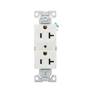 美國 COOPER BR20W 125V 20A NEMA 5-20 DUPLEX型 白色 商用級插座