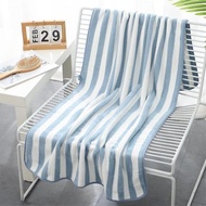70*140cm Adult Face Bath Towel Cotton Stripe Beach Towel Male Womens Absorbent Towels Travel Sport S