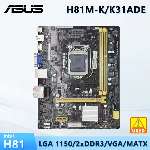 ASUS H81M-K/K31ADE/DP_MB Intel H81 Motherboard Processor 4170 3225 4790S Core I7 I5 I3 CPU 3330 2500