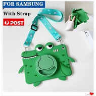 Stand Lanyard Case For Samsung Galaxy Tab A7 A8 S6 Lite 8.0" 8.7" 10.1" 10.4" 10.5" Cartoon Soft SM-P610 SM-T510 SM-T500 SM-T220 SM-T290 SM-X200 Cute Kids Handle Cover