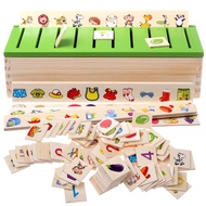 [Bro Mart]Montessori Toy Children Wooden Creature Cartoon Puzzle Intelligence Learning Montessori Early Education Puzzle Toy Suit