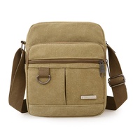 2024 NEW New Men's Canvas Bag Shoulder Bag Korean Style Trendy Casual Canvas Men's Bag Business Outdoor Backpack Crossbody Bag