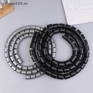 SSVN 2m Cable Organizer Flexible Spiral Cable Protector Computer Cord Protector Pipe Clamp Tool Mana