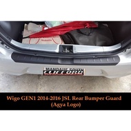 Toyota Wigo GEN1 2014 to 2016 JSL Rear Bumper Guard Agya Logo