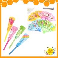 Mini Portable Handheld Fan Kids Creative Cute Folding Fan Plastic Cartoon Small Fan Summer Student C