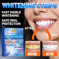 9D White Strips for Teeth Removes Yellow Stains Gentle Whitening Fast Brightening Deep Clean Oral Ca