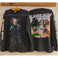 OASIS BE HERE NOW TOUR'97 Bio Washed Long Sleeve vintage shirt TOUR Rock Band heavy