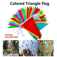 Banderitas Fiesta Flag 80/100Meter Multicolor Bunting Triangle Flags Birthday Wedding Party Decor