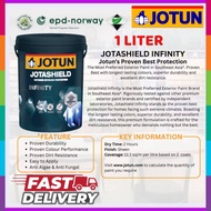 JOTUN 1 LITER JOTASHIELD INFINITY EXTERIOR PAINT/ CAT DINDING RUMAH LUAR