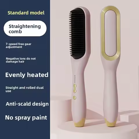 Bestseller Straightener Comb Straight Hair Does Not Hurt Hair LCD Screen Negative Ion Lazy Student H