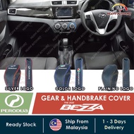 [100% FIT] Perodua BEZZA Genuine Leather Gear Knob Handbrake Cover Accessories 2022 2023 Produa Aksesori Kereta Bodykit