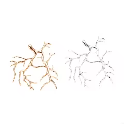 4XBE Set of 5 Plating Tree Branch Adornment Fashionable Tree Pendant