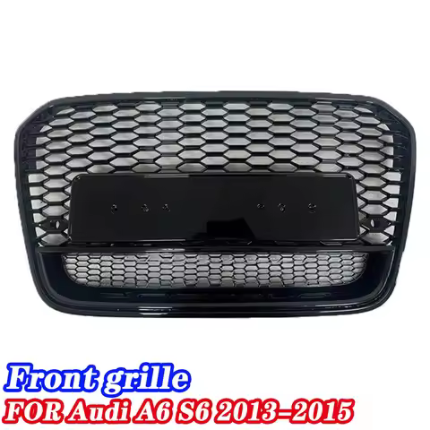 Suitable for A6 S6 Center Mesh Modification C7 RS6 Upgrade Honeycomb Front Grille Mesh 2013-2015